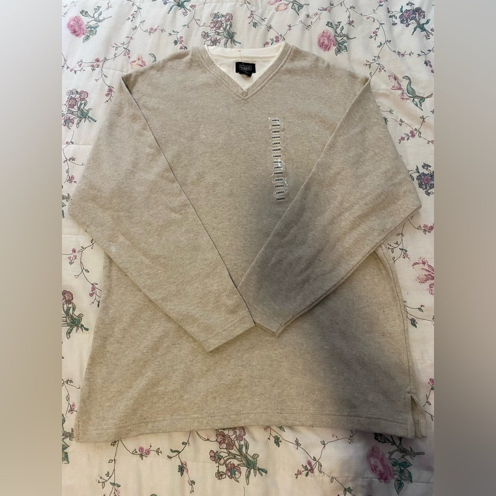 BRAND NEW NWT cream sweater pullover mens
